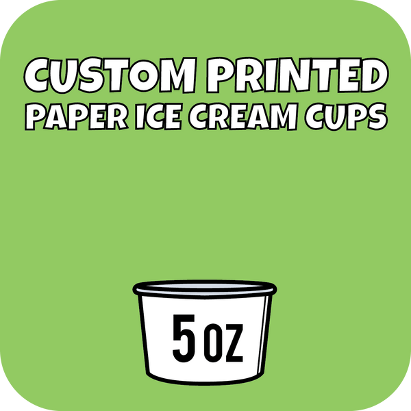 5oz Custom Printed Paper Ice Cream Cups 1260ct - CustomPaperCup.com Branded Restaurant Supplies