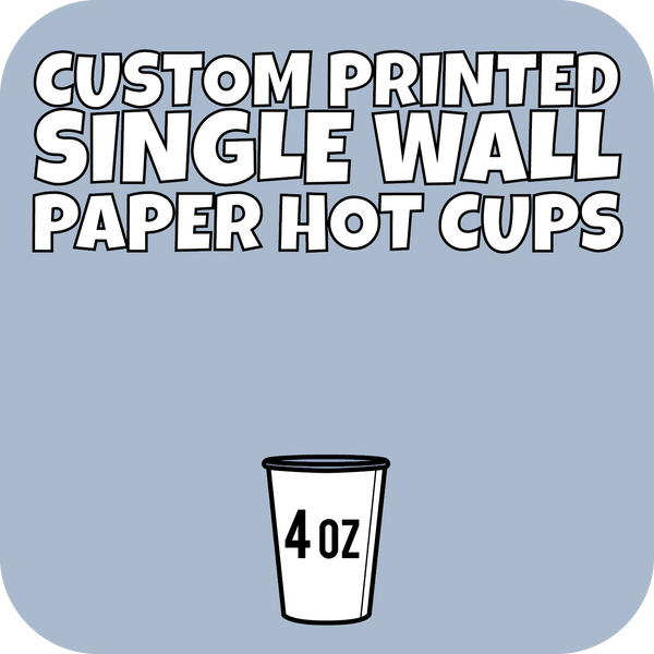 4oz Custom Printed Single Wall Paper Hot Cups 3000ct - CustomPaperCup.com Branded Restaurant Supplies