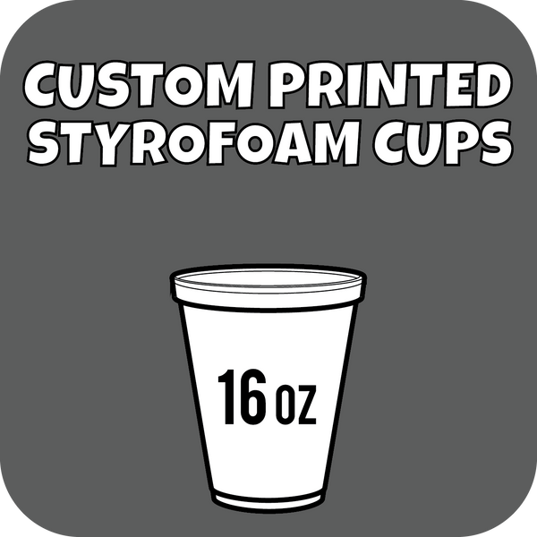 16oz Custom Printed Styrofoam Cups 1000ct