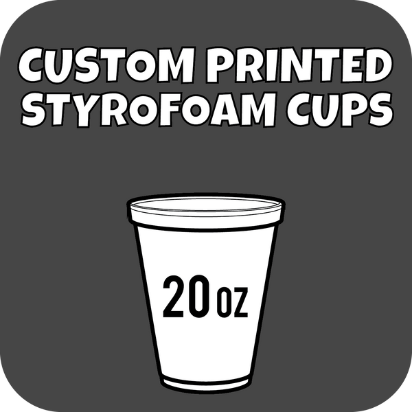 20oz Custom Printed Styrofoam Cups 500ct - CustomPaperCup.com Branded Restaurant Supplies