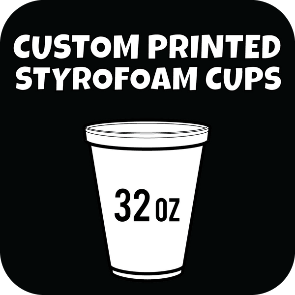 32oz Custom Printed Styrofoam Cups 500ct - CustomPaperCup.com Branded Restaurant Supplies