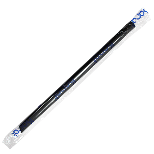 9'' Boba Straws (10mm) Poly Wrapped - Black - 1,600 ct - CustomPaperCup.com
