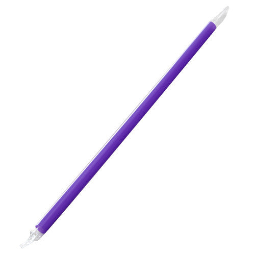 9'' Giant Straws (8mm) Poly Wrapped - Purple - 2,500 ct - CustomPaperCup.com