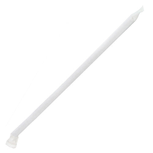 7.75'' Jumbo Straws (5mm) Paper Wrapped - Clear - 12,000 ct - CustomPaperCup.com