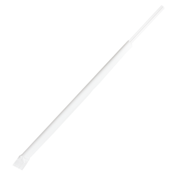 8.75" Jumbo Straws (5mm) Paper Wrapped - Clear - 2,000 ct - CustomPaperCup.com