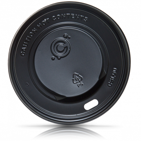 90mm Hot Cup Lid- BLACK 1000ct - CustomPaperCup.com