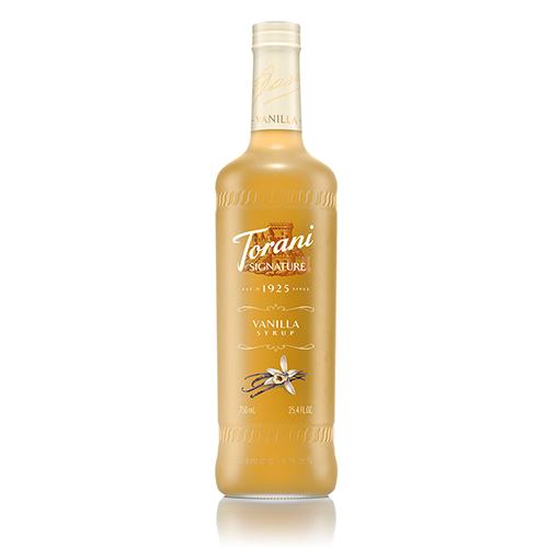 Torani Signature Vanilla Syrup (750 mL) - CustomPaperCup.com Branded Restaurant Supplies