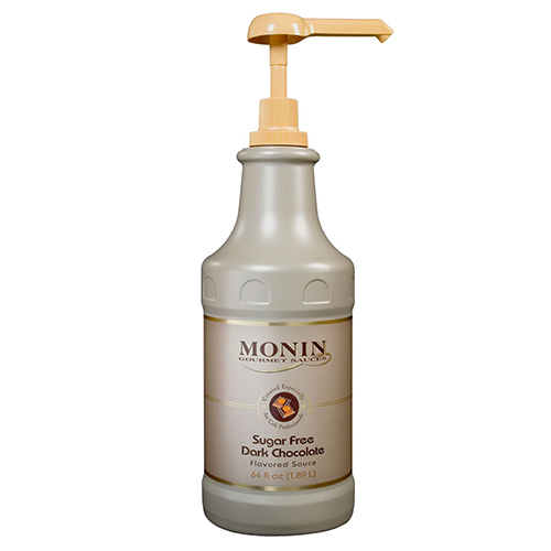 Monin Sugar Free Dark Chocolate Sauce (64oz) - CustomPaperCup.com Branded Restaurant Supplies