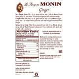 Monin Ginger Syrup (750mL) - CustomPaperCup.com Branded Restaurant Supplies