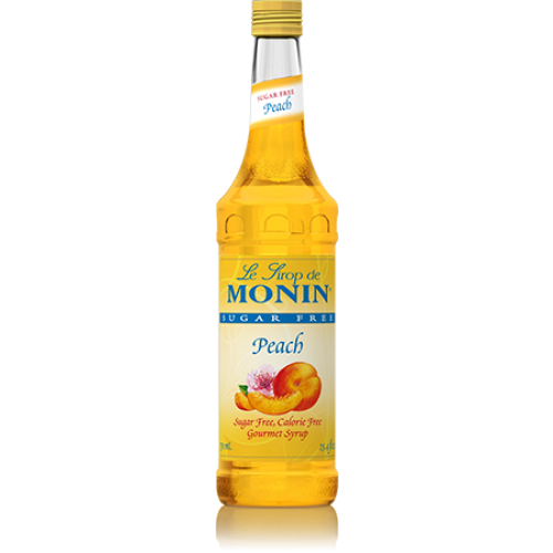 Monin Sugar Free Peach Syrup (750mL) - CustomPaperCup.com Branded Restaurant Supplies