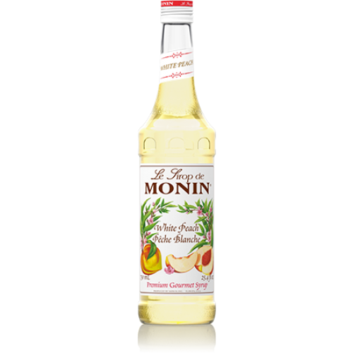 Monin White Peach Syrup (750mL) - CustomPaperCup.com Branded Restaurant Supplies