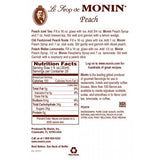 Monin Peach Syrup (750mL) - CustomPaperCup.com Branded Restaurant Supplies