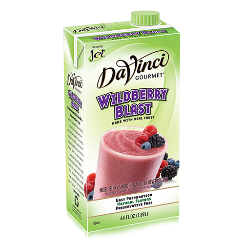 DaVinci Wildberry Blast Fruit Smoothie Mix (64oz) - Formerly Jet - CustomPaperCup.com Branded Restaurant Supplies