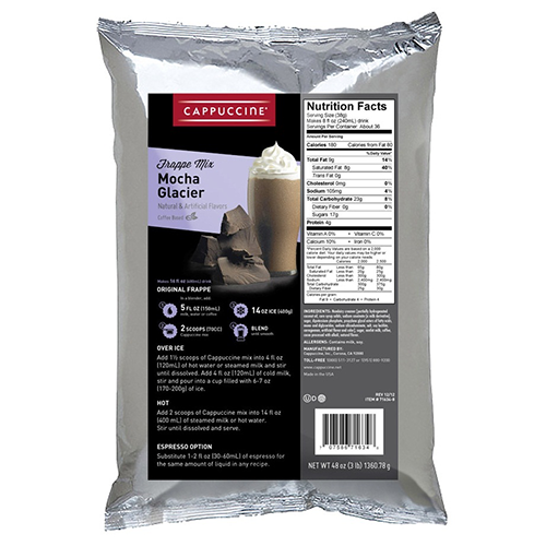 Cappuccine Mocha Glacier Frappe Mix (3 lbs) - CustomPaperCup.com Branded Restaurant Supplies