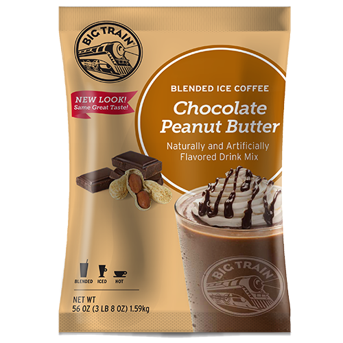 Big Train Chocolate Peanut Butter Blended Ice Coffee Mix (3.5 lbs) - CustomPaperCup.com Branded Restaurant Supplies