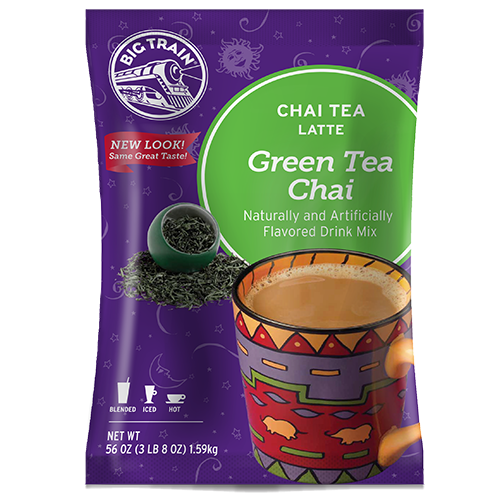 Big Train Green Tea Chai Tea Latte Mix (3.5 lbs) - CustomPaperCup.com Branded Restaurant Supplies