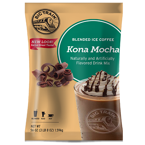 Big Train Kona Mocha Blended Ice Coffee Mix (3.5 lbs) - CustomPaperCup.com Branded Restaurant Supplies