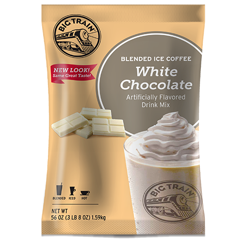 Big Train White Chocolate Latte Blended Ice Coffee Mix (3.5 lbs) - CustomPaperCup.com Branded Restaurant Supplies