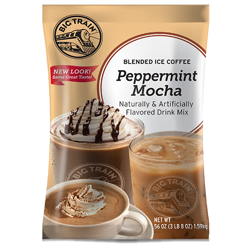 Big Train Peppermint Mocha Blended Ice Coffee Mix (3.5 lbs) - CustomPaperCup.com Branded Restaurant Supplies