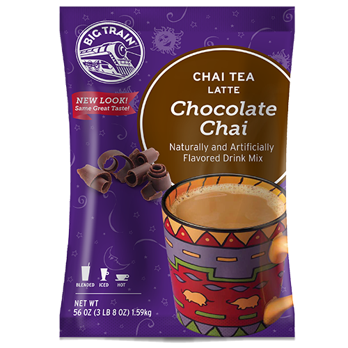 Big Train Chocolate Chai Tea Latte Mix (3.5 lbs) - CustomPaperCup.com Branded Restaurant Supplies