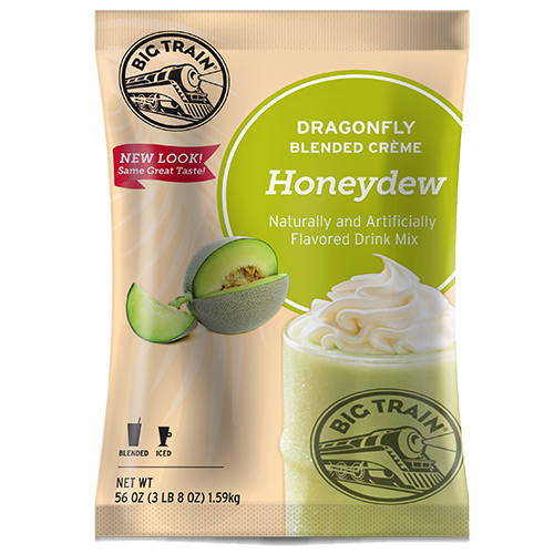 Big Train Dragonfly Honeydew Blended Crème Frappé Mix (3.5 lbs) - CustomPaperCup.com Branded Restaurant Supplies