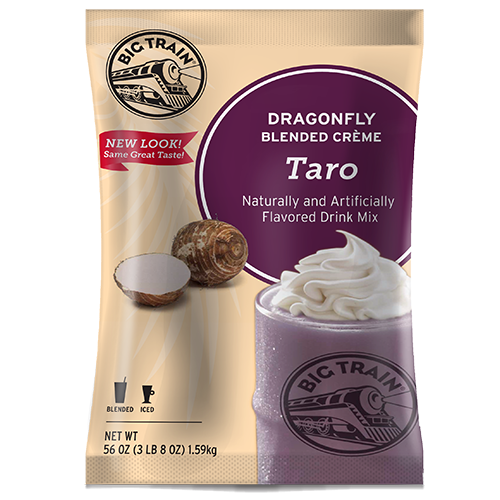 Big Train Dragonfly Taro Blended Crème Frappé Mix (3.5 lbs) - CustomPaperCup.com Branded Restaurant Supplies