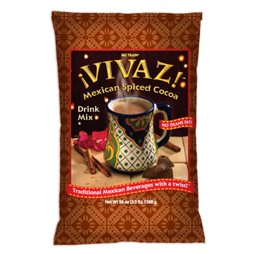 Big Train VIVAZ Mexican Spiced Cocoa Drink Mix (3.5 lbs) - CustomPaperCup.com Branded Restaurant Supplies