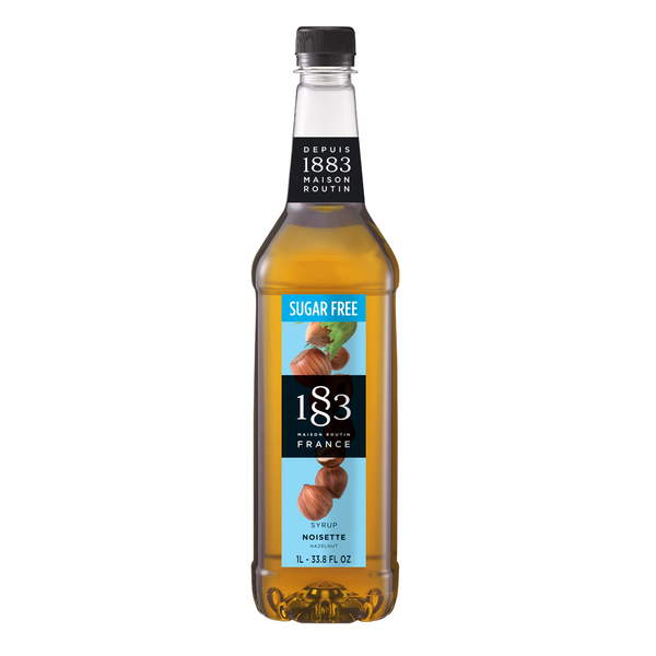 1883 Maison Routin Sugar Free Hazelnut Syrup (1L) - CustomPaperCup.com Branded Restaurant Supplies