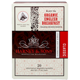 Harney & Sons Wrapped Organic English Breakfast Tea - 20 Sachet Box - CustomPaperCup.com Branded Restaurant Supplies