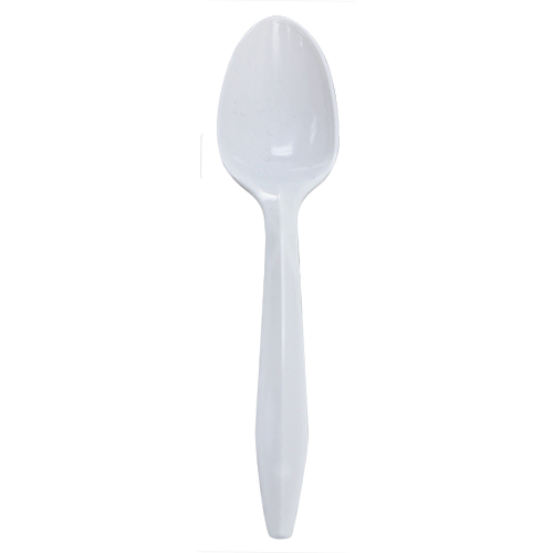 Karat PP Medium Weight Dessert Spoons Bulk Box - White - 1,000 ct - CustomPaperCup.com