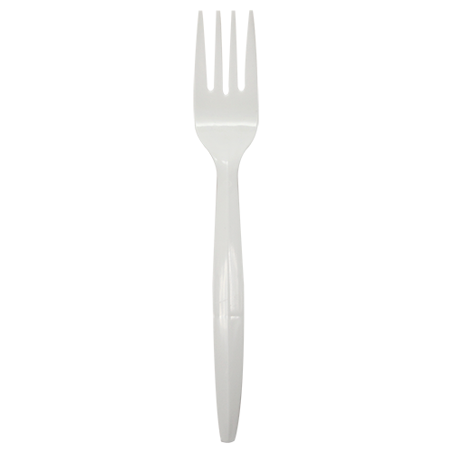 Karat PP Medium Heavy Weight Forks Bulk Box - White - 1,000 ct - CustomPaperCup.com