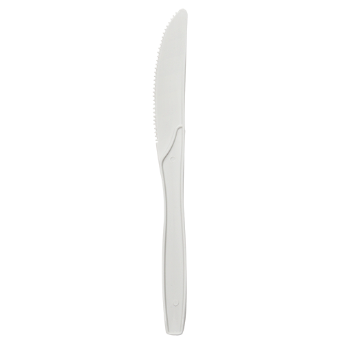 Karat PP Medium Heavy Weight Knives Bulk Box - White - 1,000 ct - CustomPaperCup.com