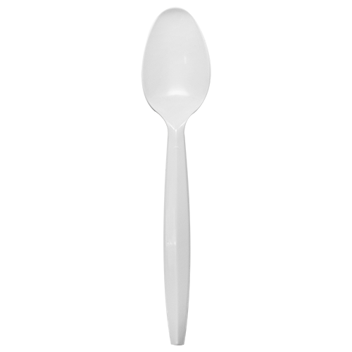 Karat PP Medium Heavy Weight Tea Spoons Bulk Box - White - 1,000 ct - CustomPaperCup.com