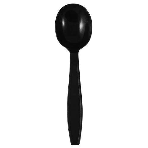 Karat PP Extra Heavy Weight Soup Spoons - Black - 1,000 ct - CustomPaperCup.com