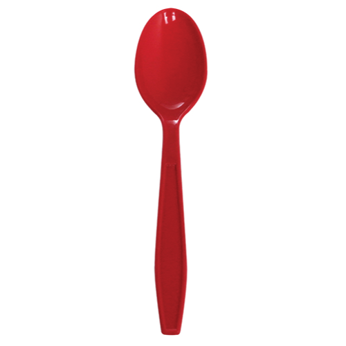 Karat PP Extra Heavy Weight Tea Spoons - Red - 1,000 ct - CustomPaperCup.com