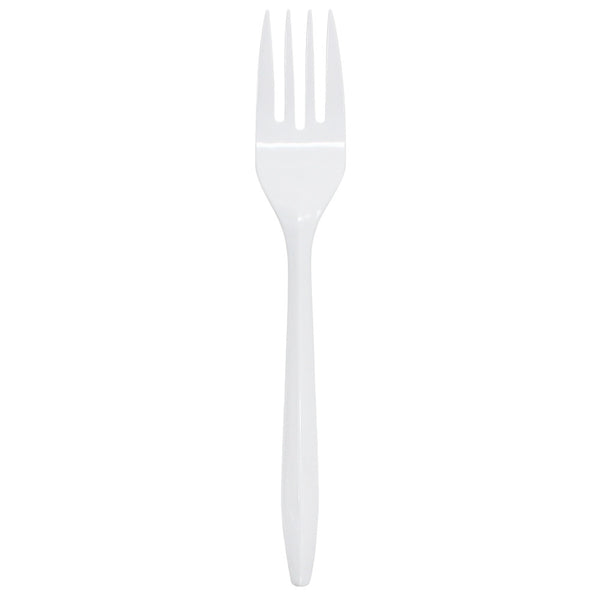 Karat PS Medium Weight Forks Bulk Box - White - 1,000 ct - CustomPaperCup.com