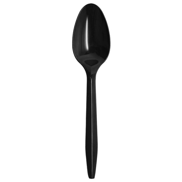 Karat PS Medium Weight Tea Spoons Bulk Box - Black - 1,000 ct - CustomPaperCup.com
