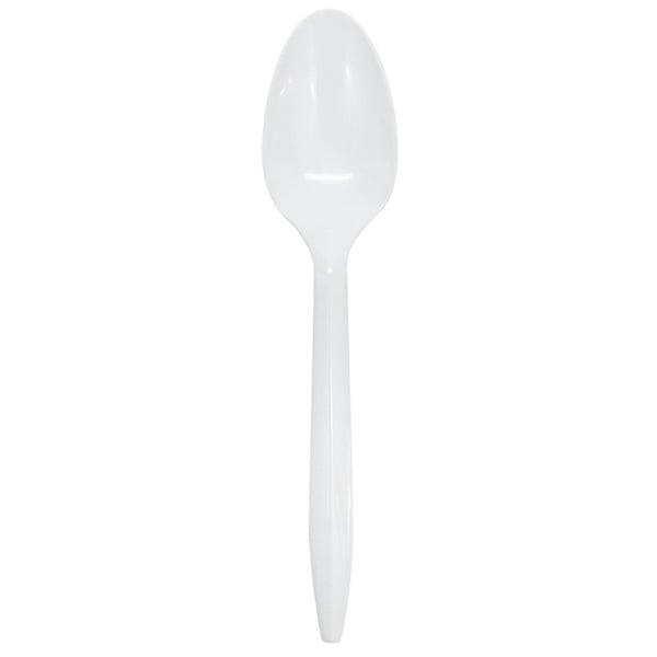 Karat PS Medium Weight Tea Spoons Bulk Box - White - 1,000 ct - CustomPaperCup.com
