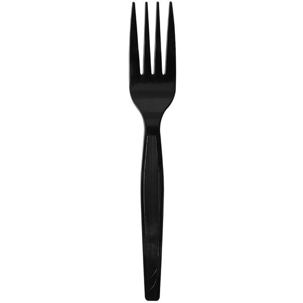 Karat PS Medium-Heavy Weight Forks Bulk Box - Black - 1,000 ct - CustomPaperCup.com
