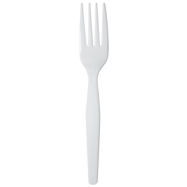 Karat PS Medium-Heavy Weight Forks Bulk Box - White - 1,000 ct - CustomPaperCup.com