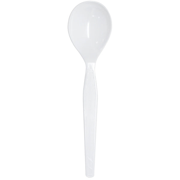 Karat PS Medium-Heavy Weight Soup Spoons Bulk Box - White - 1,000 ct - CustomPaperCup.com