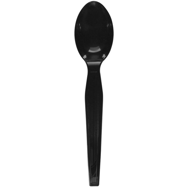 Karat PS Medium-Heavy Weight Tea Spoons Bulk Box - Black - 1,000 ct - CustomPaperCup.com