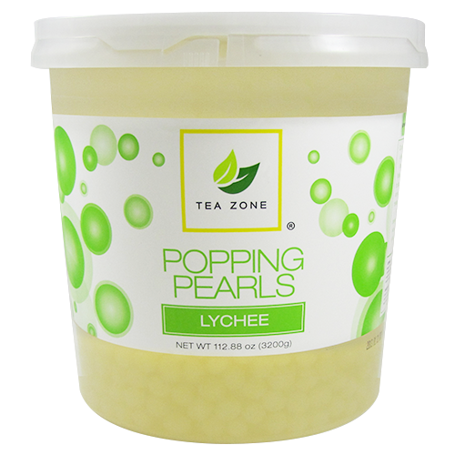 Tea Zone Lychee Popping Pearls (7 lbs) - CustomPaperCup.com