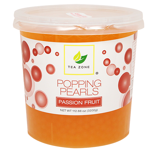 Tea Zone Passion Fruit Popping Pearls (7 lbs) - CustomPaperCup.com