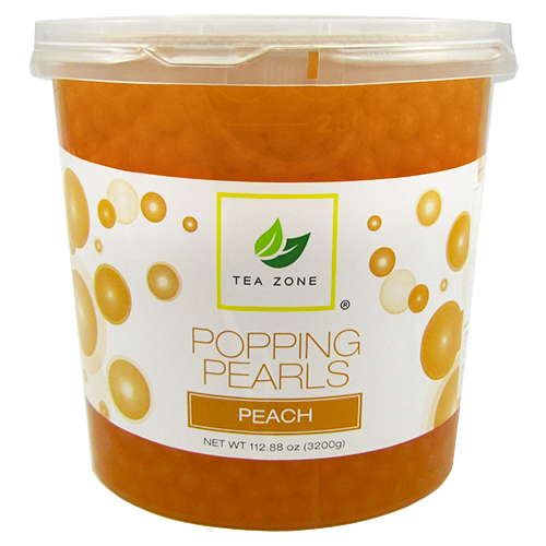Tea Zone Peach Popping Pearls (7 lbs) - CustomPaperCup.com