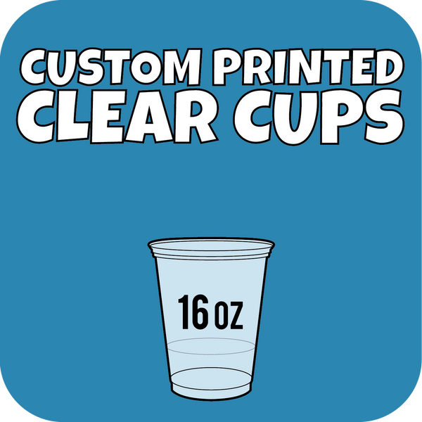 16oz Custom Printed Clear Cups 1000ct - CustomPaperCup.com Branded Restaurant Supplies