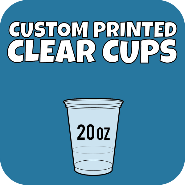 20oz Custom Printed Clear Cups 600ct - CustomPaperCup.com Branded Restaurant Supplies