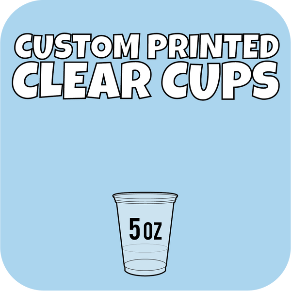 5oz Custom Printed Clear Cups 2500ct - CustomPaperCup.com Branded Restaurant Supplies