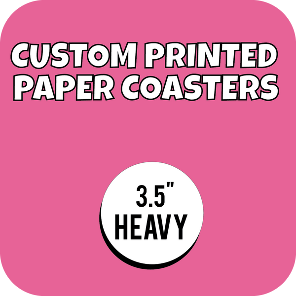 3.5in Heavyweight Custom Printed Paper Drink Coasters - CustomPaperCup.com Branded Restaurant Supplies