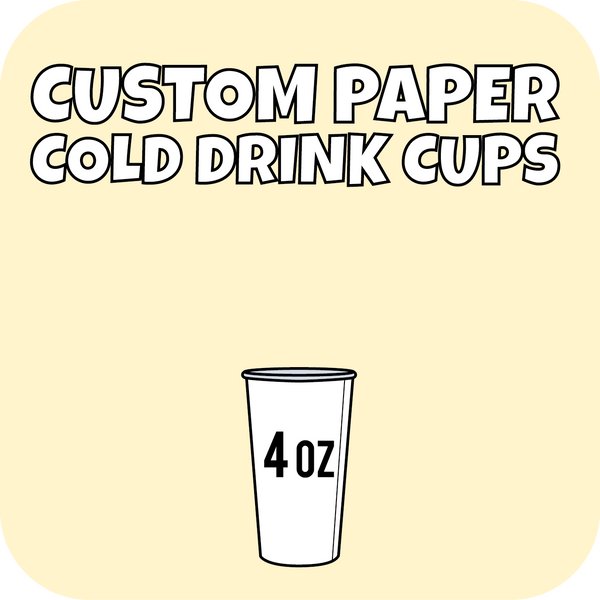 4oz Custom Printed Paper Cold Drinks Cups 1000ct - CustomPaperCup.com Branded Restaurant Supplies